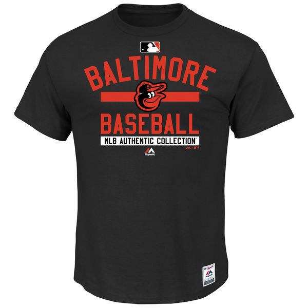 MLB Men Baltimore Orioles Majestic Big Tall Authentic Collection Team Property TShirt Black